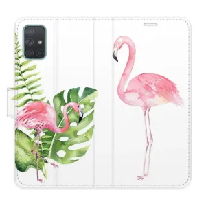 Flipové puzdro iSaprio - Flamingos - Samsung Galaxy A71