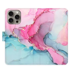 Flipové puzdro iSaprio - PinkBlue Marble - iPhone 15 Pro Max