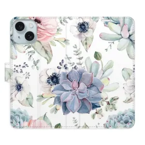 Flipové puzdro iSaprio - Succulents - iPhone 15 Plus