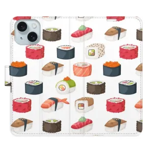 Flipové puzdro iSaprio - Sushi Pattern 02 - iPhone 15