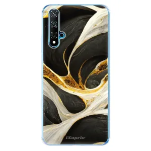 Odolné silikónové puzdro iSaprio - Black and Gold - Huawei Nova 5T