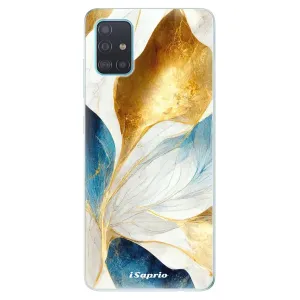 Odolné silikónové puzdro iSaprio - Blue Leaves - Samsung Galaxy A51