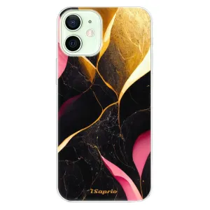 Odolné silikónové puzdro iSaprio - Gold Pink Marble - iPhone 12