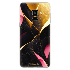 Odolné silikónové puzdro iSaprio - Gold Pink Marble - Samsung Galaxy A8 2018