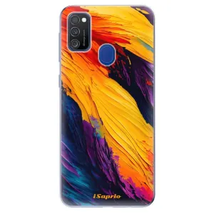 Odolné silikónové puzdro iSaprio - Orange Paint - Samsung Galaxy M21