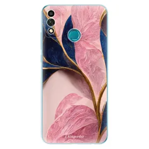 Odolné silikónové puzdro iSaprio - Pink Blue Leaves - Honor 9X Lite