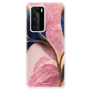 Odolné silikónové puzdro iSaprio - Pink Blue Leaves - Huawei P40 Pro