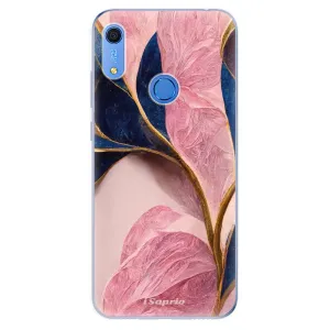 Odolné silikónové puzdro iSaprio - Pink Blue Leaves - Huawei Y6s