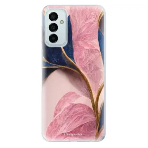 Odolné silikónové puzdro iSaprio - Pink Blue Leaves - Samsung Galaxy M23 5G