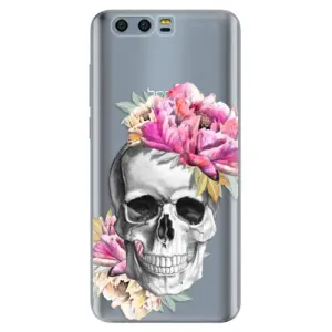 Odolné silikónové puzdro iSaprio - Pretty Skull - Huawei Honor 9