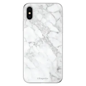 Odolné silikónové puzdro iSaprio - SilverMarble 14 - iPhone X