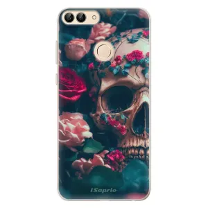 Odolné silikónové puzdro iSaprio - Skull in Roses - Huawei P Smart