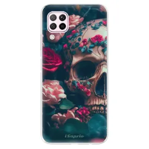Odolné silikónové puzdro iSaprio - Skull in Roses - Huawei P40 Lite