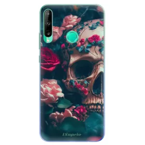 Odolné silikónové puzdro iSaprio - Skull in Roses - Huawei P40 Lite E