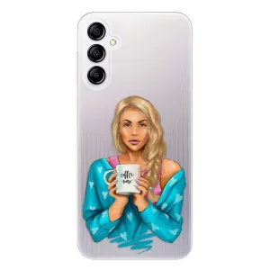 Odolné silikónové puzdro iSaprio - Coffe Now - Blond - Samsung Galaxy A14 / A14 5G
