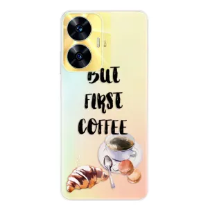 Odolné silikónové puzdro iSaprio - First Coffee - Realme C55
