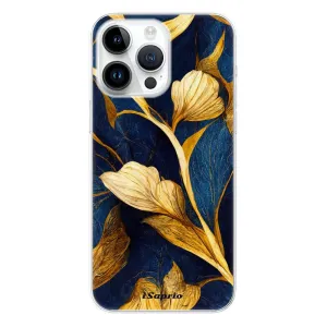 Odolné silikónové puzdro iSaprio - Gold Leaves - iPhone 15 Pro Max