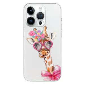 Odolné silikónové puzdro iSaprio - Lady Giraffe - iPhone 15 Pro