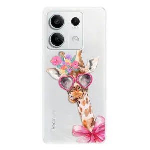 Odolné silikónové puzdro iSaprio - Lady Giraffe - Xiaomi Redmi Note 13 5G