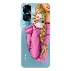 Odolné silikónové puzdro iSaprio - My Coffe and Blond Girl - Honor 90 Lite 5G