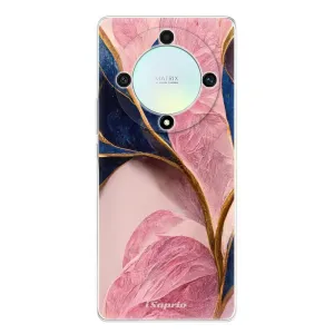 Odolné silikónové puzdro iSaprio - Pink Blue Leaves - Honor Magic5 Lite 5G