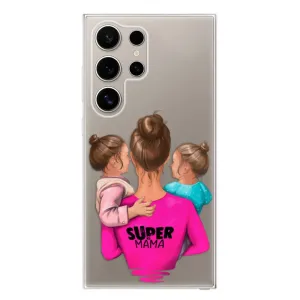 Odolné silikónové puzdro iSaprio - Super Mama - Two Girls - Samsung Galaxy S24 Ultra