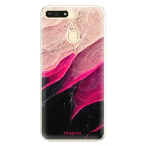 Silikónové puzdro iSaprio - Black and Pink - Huawei Honor 7A