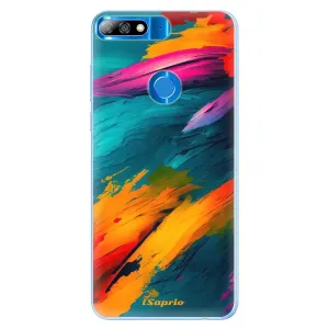 Silikónové puzdro iSaprio - Blue Paint - Huawei Y7 Prime 2018