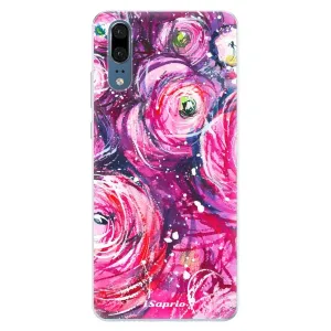 Silikónové puzdro iSaprio - Pink Bouquet - Huawei P20