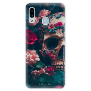 Silikónové puzdro iSaprio - Skull in Roses - Samsung Galaxy A30