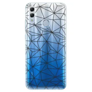 Odolné silikónové puzdro iSaprio - Abstract Triangles 03 - black - Huawei Honor 10 Lite