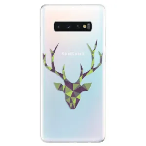 Odolné silikónové puzdro iSaprio - Deer Green - Samsung Galaxy S10+