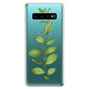 Odolné silikónové puzdro iSaprio - Green Plant 01 - Samsung Galaxy S10