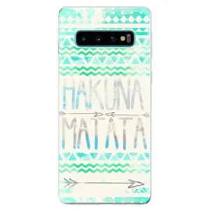 Odolné silikónové puzdro iSaprio - Hakuna Matata Green - Samsung Galaxy S10