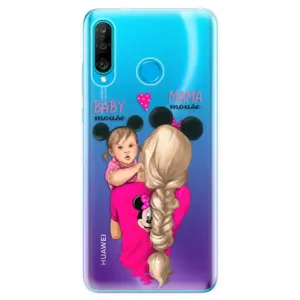 Odolné silikónové puzdro iSaprio - Mama Mouse Blond and Girl - Huawei P30 Lite