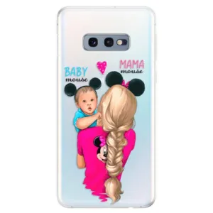 Odolné silikónové puzdro iSaprio - Mama Mouse Blonde and Boy - Samsung Galaxy S10e