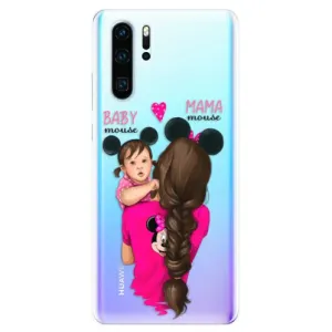 Odolné silikónové puzdro iSaprio - Mama Mouse Brunette and Girl - Huawei P30 Pro