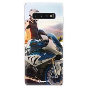Odolné silikónové puzdro iSaprio - Motorcycle 10 - Samsung Galaxy S10+