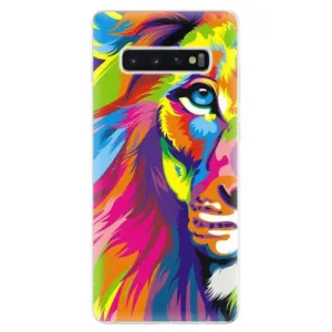 Odolné silikónové puzdro iSaprio - Rainbow Lion - Samsung Galaxy S10+