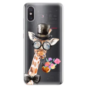 Odolné silikónové puzdro iSaprio - Sir Giraffe - Xiaomi Mi 8 Pro