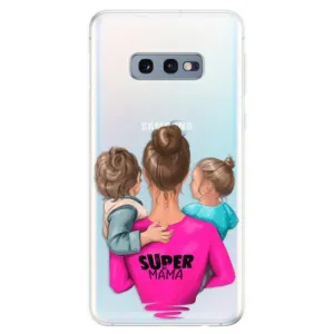 Odolné silikónové puzdro iSaprio - Super Mama - Boy and Girl - Samsung Galaxy S10e