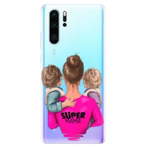 Odolné silikónové puzdro iSaprio - Super Mama - Two Boys - Huawei P30 Pro