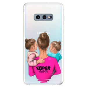 Odolné silikónové puzdro iSaprio - Super Mama - Two Girls - Samsung Galaxy S10e