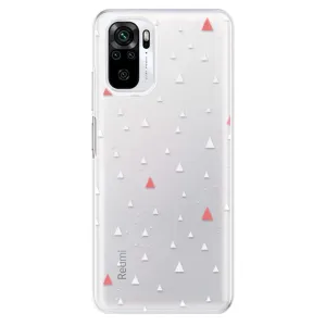 Odolné silikónové puzdro iSaprio - Abstract Triangles 02 - white - Xiaomi Redmi Note 10 / Note 10S