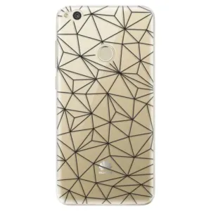 Odolné silikónové puzdro iSaprio - Abstract Triangles 03 - black - Huawei P9 Lite 2017