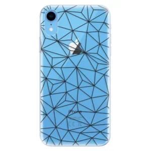 Odolné silikónové puzdro iSaprio - Abstract Triangles 03 - black - iPhone XR