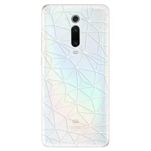 Odolné silikónové puzdro iSaprio - Abstract Triangles 03 - white - Xiaomi Mi 9T Pro