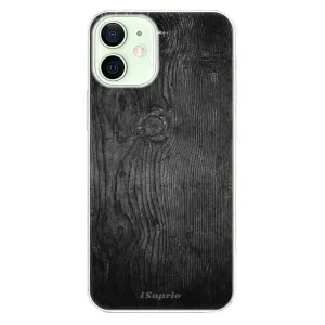 Odolné silikónové puzdro iSaprio - Black Wood 13 - iPhone 12 mini