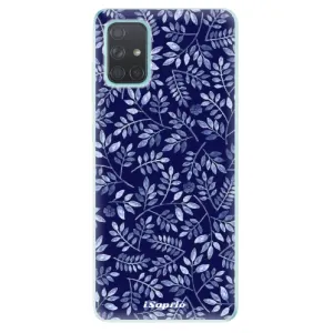 Odolné silikónové puzdro iSaprio - Blue Leaves 05 - Samsung Galaxy A71