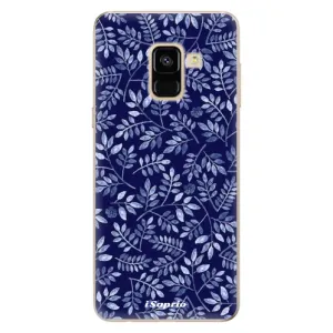 Odolné silikónové puzdro iSaprio - Blue Leaves 05 - Samsung Galaxy A8 2018